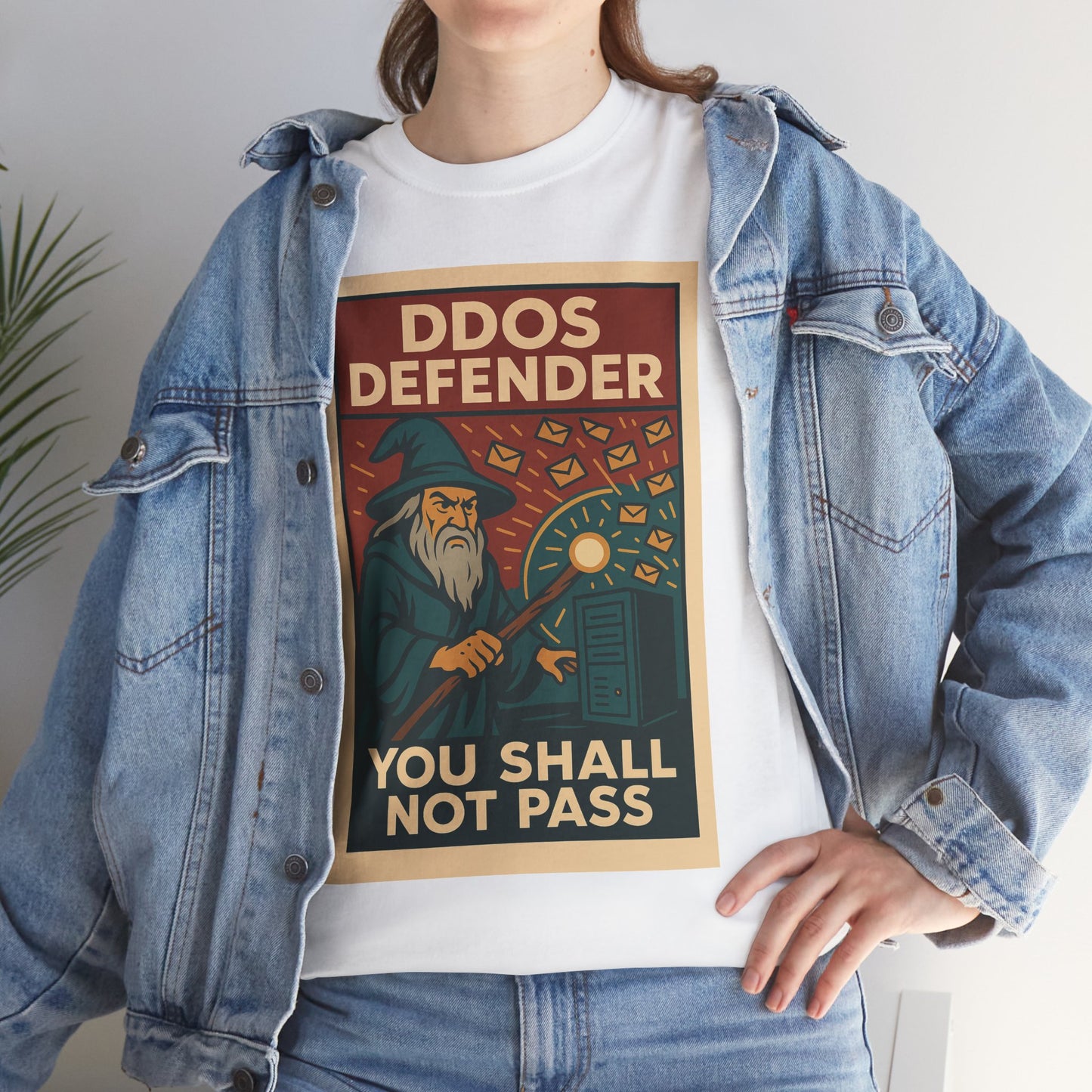 DDOS DEFENDER - Cyber Security - Unisex Heavy Cotton Tee