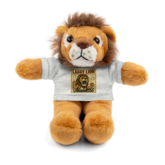 LAGGY LION - Cyber-Security Stuffed Animal with Custom T-Shirt