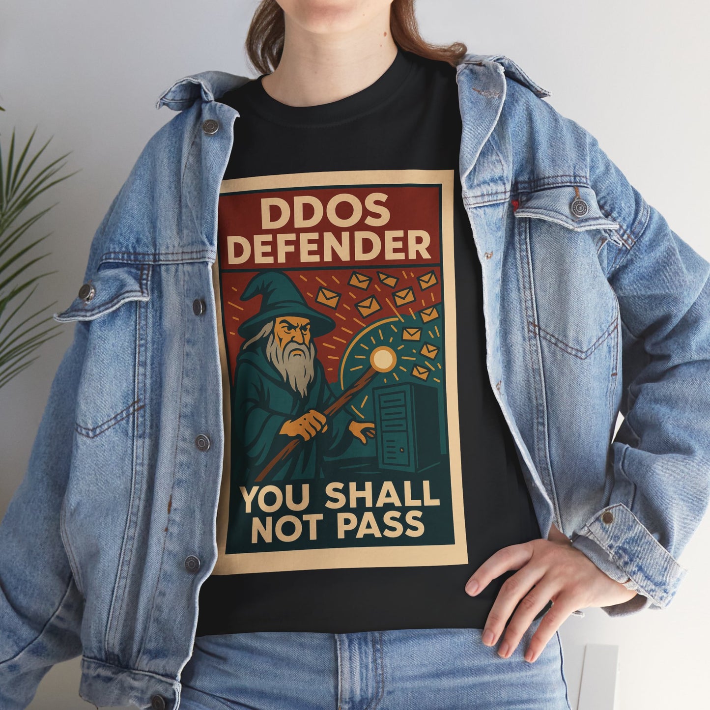 DDOS DEFENDER - Cyber Security - Unisex Heavy Cotton Tee