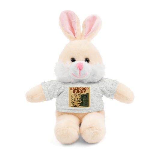BACKDOOR BUNNY - Cyber-Security Stuffed Animal with Custom T-Shirt