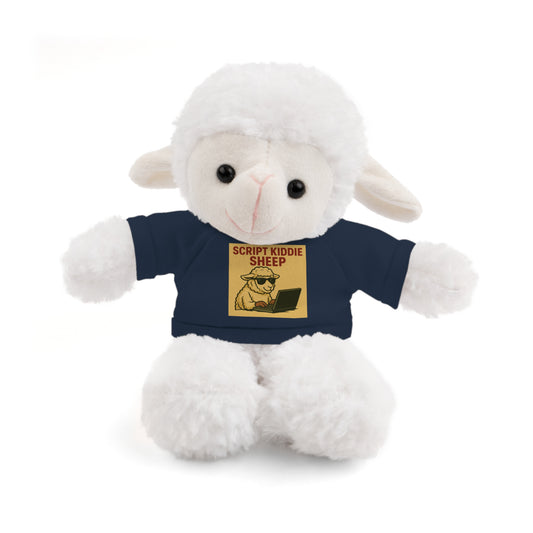 SCRIPT KIDDIE SHEEP - Cyber-Security Stuffed Animal with Custom T-Shirt