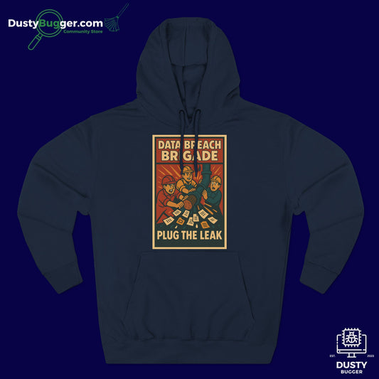 DATA BREACH BRIGADE: Plug The Leak - Cyber-Security - Unisex Fleece Hoodie