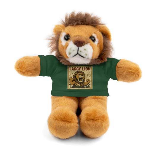 LAGGY LION - Cyber-Security Stuffed Animal with Custom T-Shirt